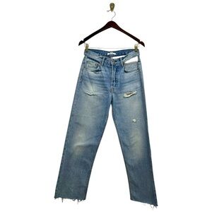 NWOT REVOLVE GRLFRND Helena Distressed Cut Out Jeans Blue 27